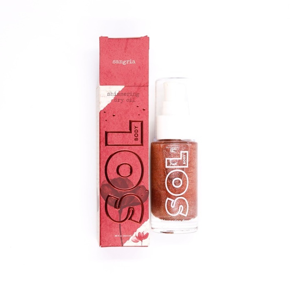 SOL Body - Shimmering Dry Oil - Sangria - .88‎ oz / 26 ml